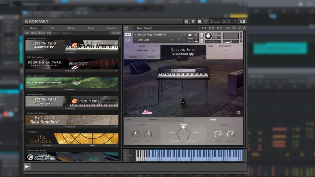 Session Keys Electric W is an instrument for Native Instruments' Kontakt software sampler.