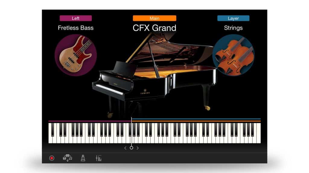 Split/Layer Settings in Yamaha's Smart Pianist Piano App