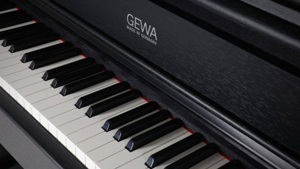 The Concert Pianist II keyboard offers a superior feel with its wood action and Ivory Feel keytops. (Image Source: GEWA)