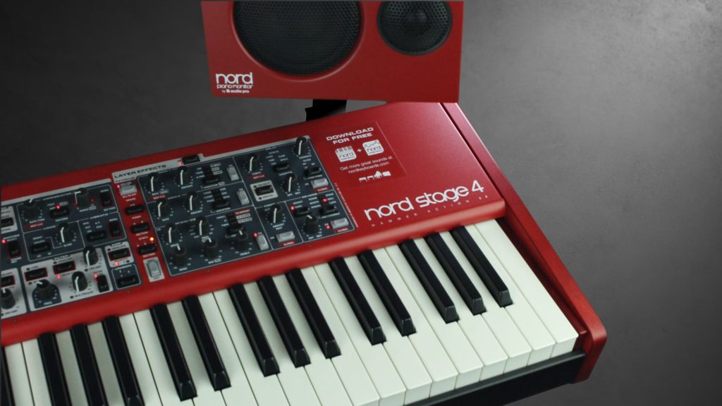 The Nord Piano Monitor for Nord Grand, Nord Piano, and Nord Stage is a perfect example of a stage piano monitor (Photo: J. Sunderkötter).