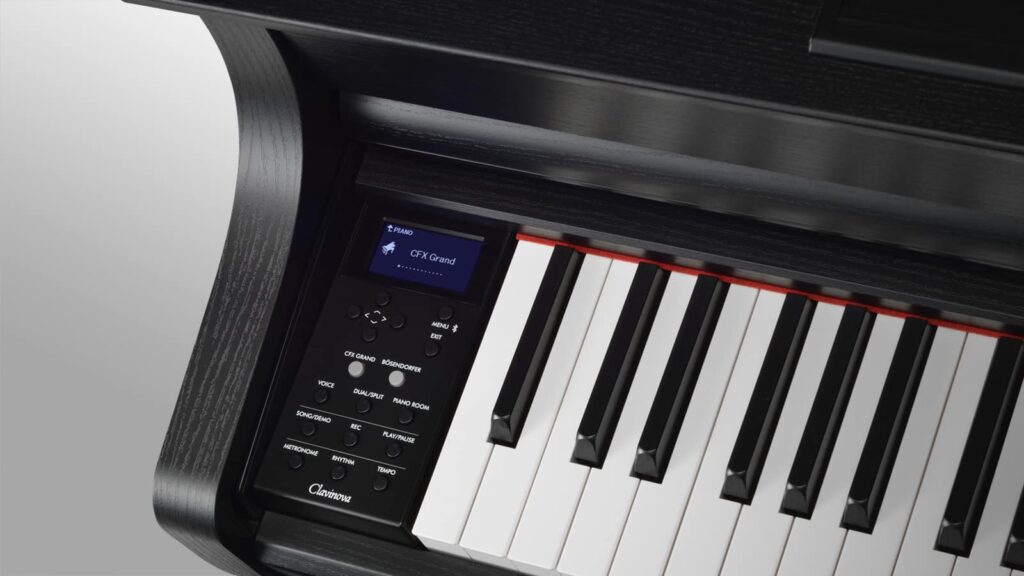 You can access all functions from the CLP-845's control panel. However, since the display is small, the Smart Pianist app offers a more user-friendly way to operate the instrument. (Image Source: Yamaha)