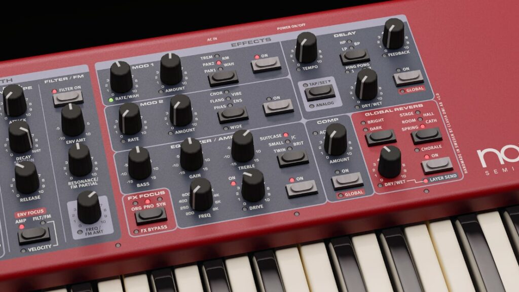 The new Nord Electro 7 comes with a variety of great effects. (Image Source: Clavia)