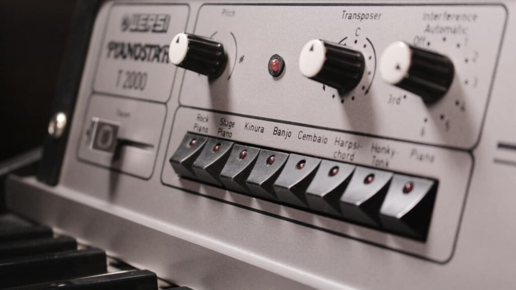 The Wersi Pianostar T2000's presets. (Image Source: J. Sunderkötter, taken at the eboard museum, Klagenfurt)